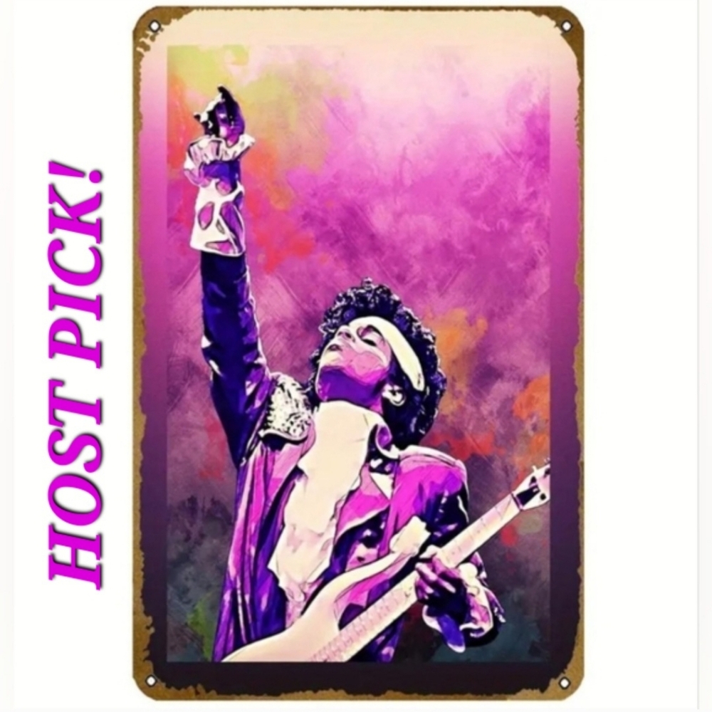 HP 🥳 Boutique Prince The Artist Tin Sign 💜